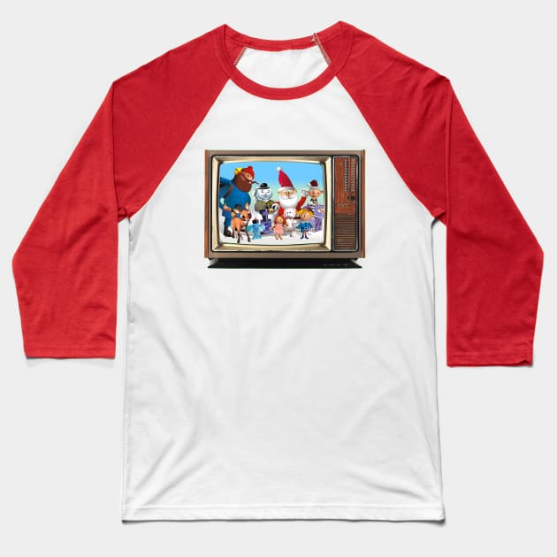 Rudolph Gang on a Vintage TV Baseball T-Shirt by Pop Fan Shop